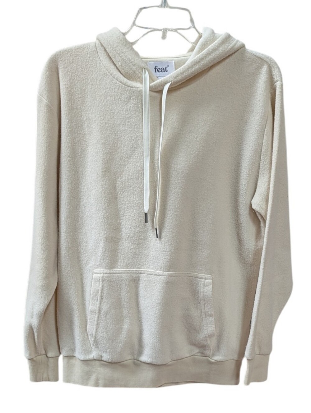 Feat, Blanket Sweatshirt Hoodie. Cream Color . Medium